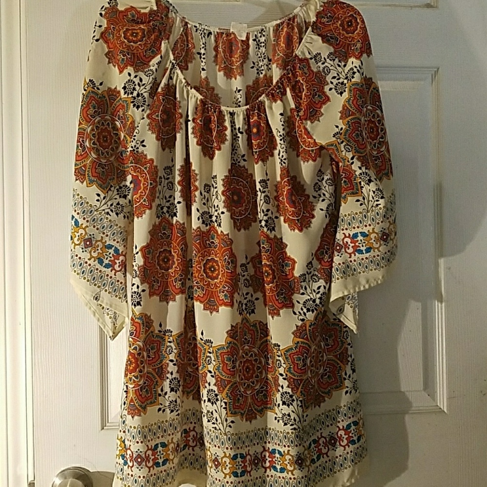Free Flowing Medallion Tunic